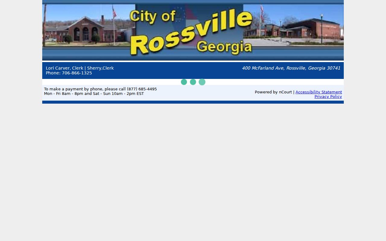 Rossville criminal court citation payment record portal